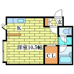 札幌国際大前 徒歩2分 3階の物件間取画像